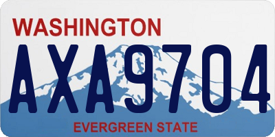 WA license plate AXA9704