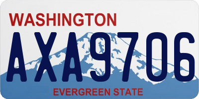 WA license plate AXA9706