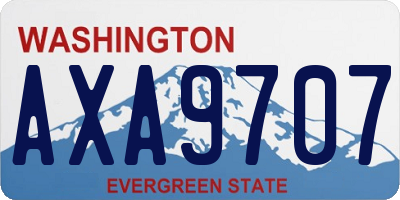 WA license plate AXA9707