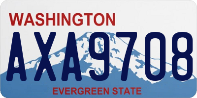 WA license plate AXA9708