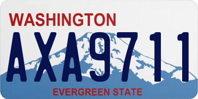 WA license plate AXA9711