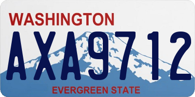 WA license plate AXA9712