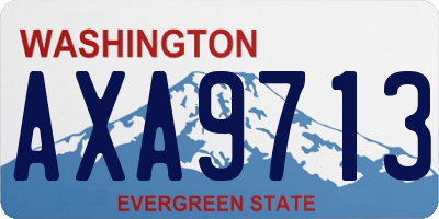 WA license plate AXA9713