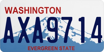 WA license plate AXA9714