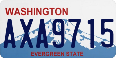 WA license plate AXA9715