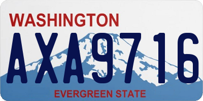 WA license plate AXA9716