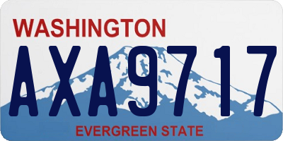 WA license plate AXA9717