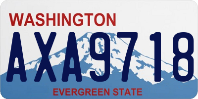 WA license plate AXA9718