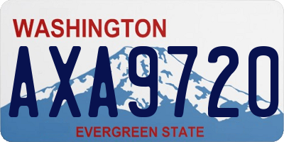 WA license plate AXA9720