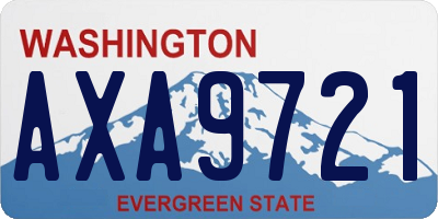 WA license plate AXA9721