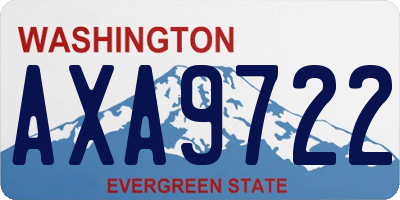 WA license plate AXA9722