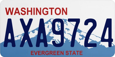 WA license plate AXA9724