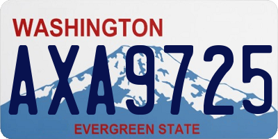 WA license plate AXA9725