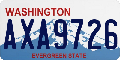 WA license plate AXA9726