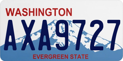 WA license plate AXA9727