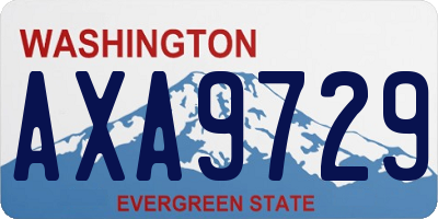 WA license plate AXA9729