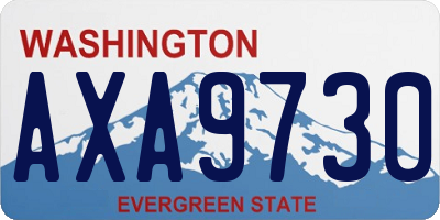 WA license plate AXA9730
