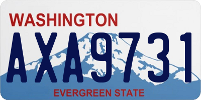 WA license plate AXA9731