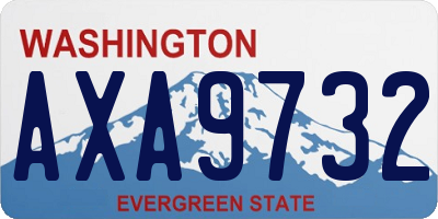WA license plate AXA9732