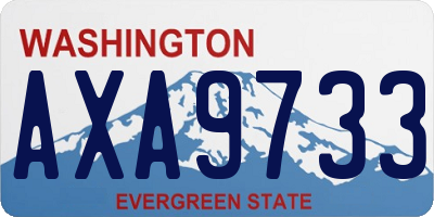 WA license plate AXA9733