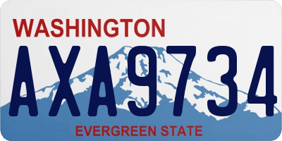 WA license plate AXA9734