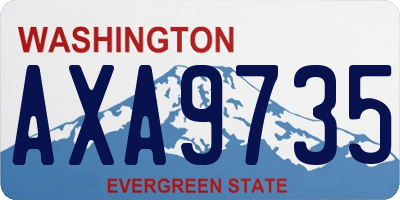 WA license plate AXA9735