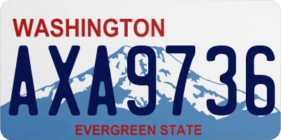 WA license plate AXA9736