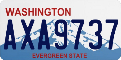 WA license plate AXA9737