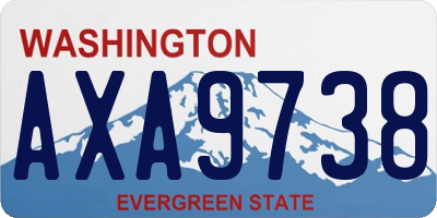 WA license plate AXA9738