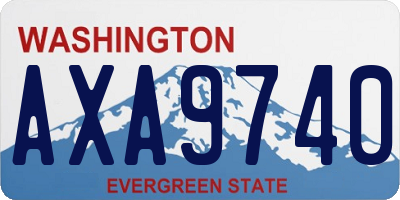 WA license plate AXA9740