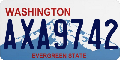 WA license plate AXA9742