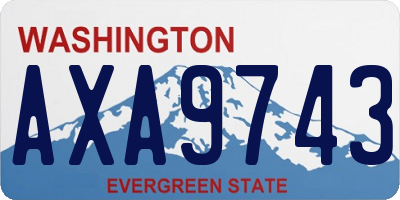 WA license plate AXA9743