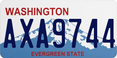 WA license plate AXA9744