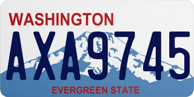 WA license plate AXA9745