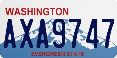 WA license plate AXA9747