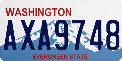 WA license plate AXA9748