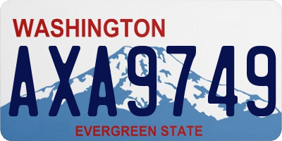 WA license plate AXA9749