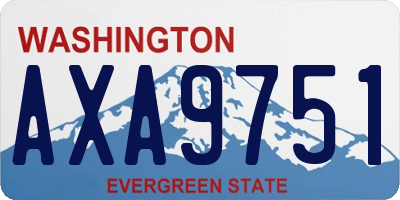 WA license plate AXA9751