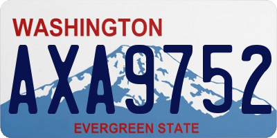 WA license plate AXA9752