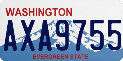 WA license plate AXA9755