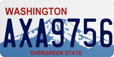 WA license plate AXA9756