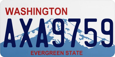 WA license plate AXA9759