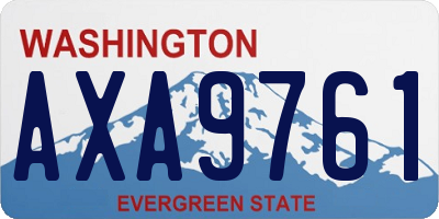 WA license plate AXA9761