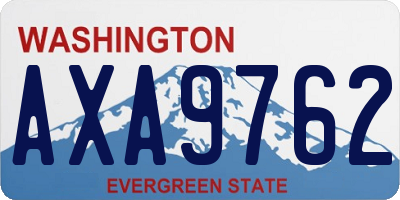 WA license plate AXA9762