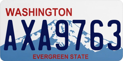 WA license plate AXA9763