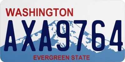 WA license plate AXA9764
