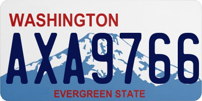 WA license plate AXA9766