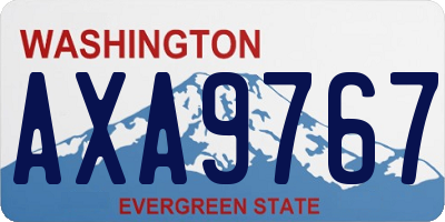 WA license plate AXA9767