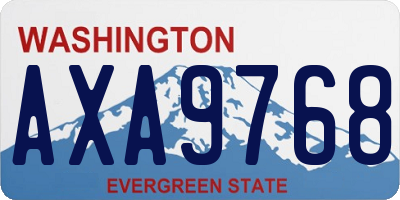 WA license plate AXA9768