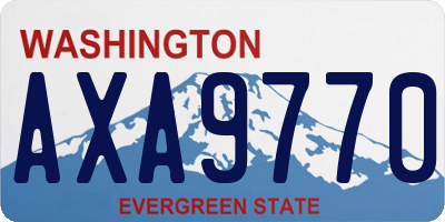 WA license plate AXA9770